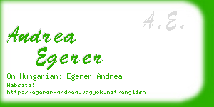 andrea egerer business card